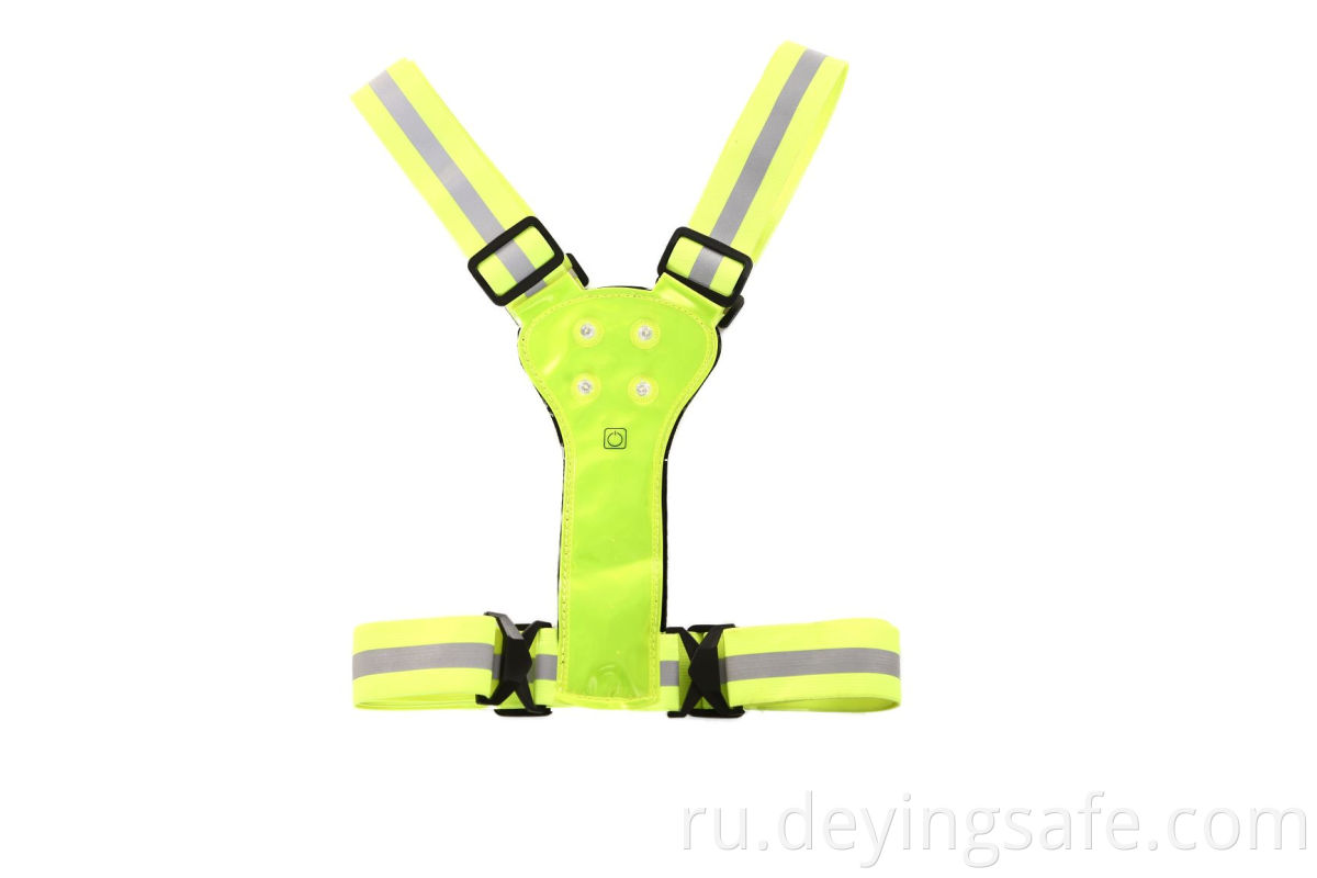 LED Elastic Reflective Safety Vest 